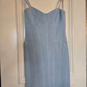 Herve Leger Sky Blue Sexy Dress